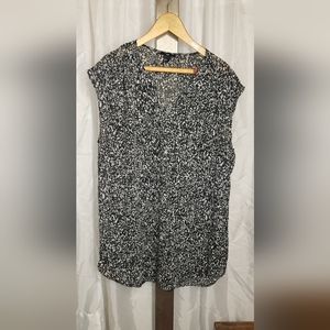 H&M black and white print tunic  sz 14